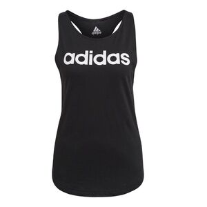 Adidas Womens Essentials Linear Loose Tank Top Black/White Size S NEW WITH TAGS